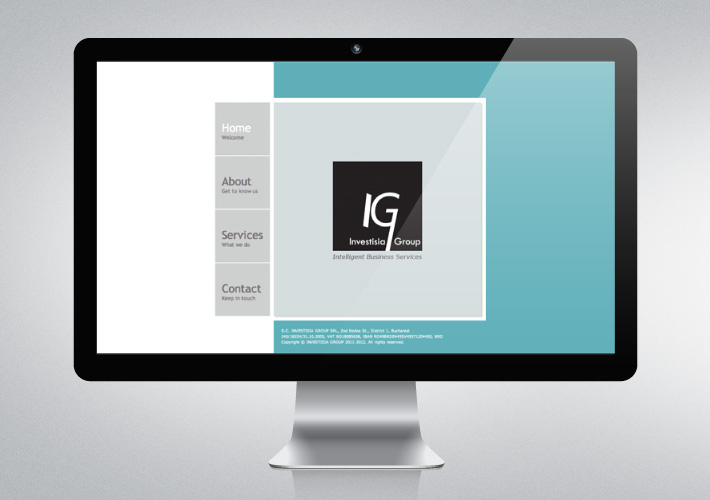 Investisia Group homepage design